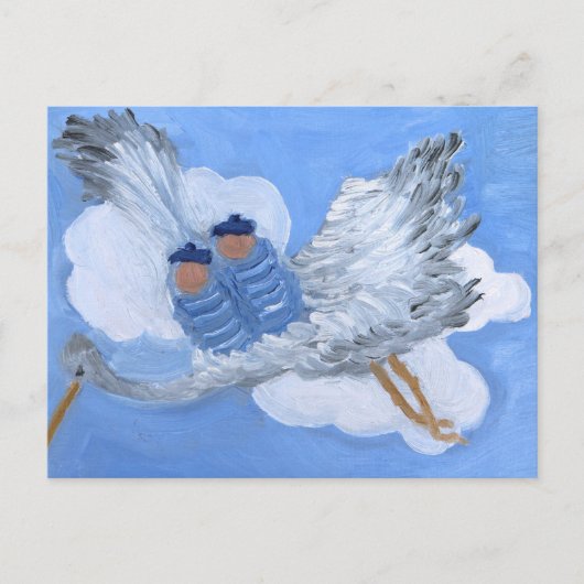 Flying Twin Boy Babies:Susan Payne-Trutna Postcard Postkarte (Vorderseite)