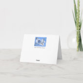 Flying Twin Boys Riding a Stork:Susan Payne-Trutna Karte (Rückseite)