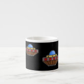 Flying ufo in schwarz espressotasse (Vorderseite)