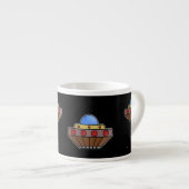 Flying ufo in schwarz espressotasse (Vorderseite Rechts)