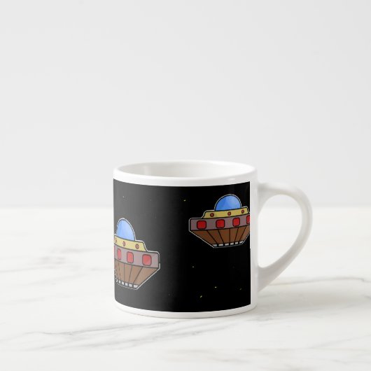Flying ufo in schwarz espressotasse (Rechts)