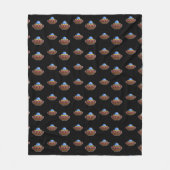 Flying ufo in schwarz fleecedecke (Vorderseite)
