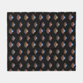 Flying ufo in schwarz fleecedecke (Vorderseite (Horizontal))
