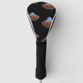 Flying ufo in schwarz golf headcover (Vorderseite)
