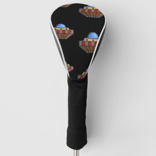 Flying ufo in schwarz golf headcover (Vorderseite)