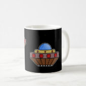 Flying ufo in schwarz kaffeetasse (VorderseiteRechts)