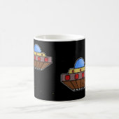 Flying ufo in schwarz kaffeetasse (Mittel)