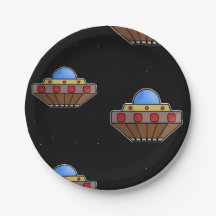 Flying ufo in schwarz
