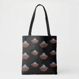 Flying ufo in schwarz tasche