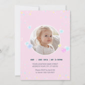 Flying Unicorn Einladung zum Geburtstag (Rückseite)