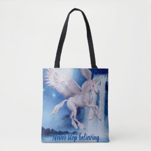 Flying Unicorn glauben Inspiration Tasche