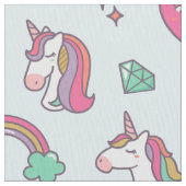 Flying Unicorns Rainbows Kawaii ID381 Stoff (Nahaufnahme)