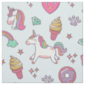 Flying Unicorns Rainbows Kawaii ID381 Stoff (Muster)