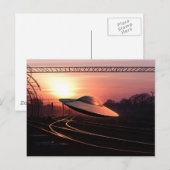 Flying-Untertasse Postkarte (Vorne/Hinten)
