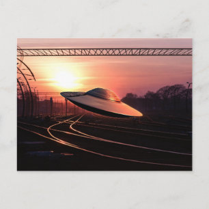 Flying-Untertasse Postkarte
