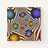 Flying Up Colorful Modern Abstract Fractal Art Notizblock (Rückseite)