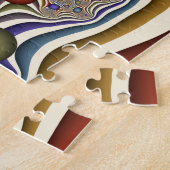 Flying Up, Colorful Modern Abstract Fractal Art Puzzle (Seite)