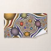 Flying Up, farbenfrohe, moderne, Abstrakte Fraktal Badhandtuch Set (Handtuch)