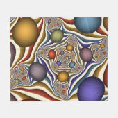 Flying Up, farbenfrohe, moderne, Abstrakte Fraktal Fleecedecke (Vorderseite (Horizontal))