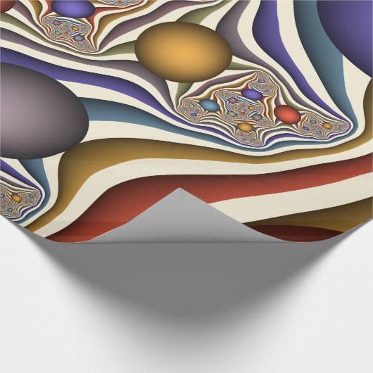 Flying Up, farbenfrohe, moderne, Abstrakte Fraktal Geschenkpapier (Ecke)