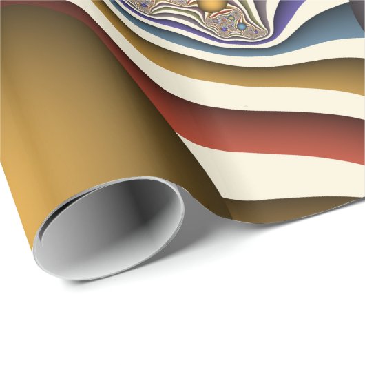 Flying Up, farbenfrohe, moderne, Abstrakte Fraktal Geschenkpapier (Rolleneckpunkt)