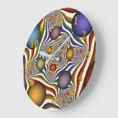 Flying Up, farbenfrohe, moderne, Abstrakte Fraktal Große Wanduhr (Winkel)