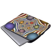 Flying Up, farbenfrohe, moderne, Abstrakte Fraktal Laptopschutzhülle (Vorne Knopf)