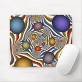 Flying Up, farbenfrohe, moderne, Abstrakte Fraktal Mousepad (Mit Mouse)