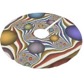 Flying Up, farbenfrohe, moderne, Abstrakte Fraktal Polyester Weihnachtsbaumdecke (Schrägansicht)