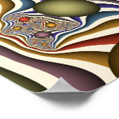 Flying Up, farbenfrohe, moderne, Abstrakte Fraktal Poster (Ecke)