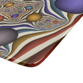 Flying Up, farbenfrohe, moderne, Abstrakte Fraktal Schneidebrett (Ecke)