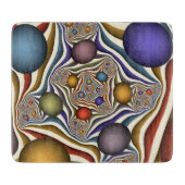 Flying Up, farbenfrohe, moderne, Abstrakte Fraktal Schneidebrett (Vorderseite)