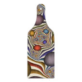 Flying Up, farbenfrohe, moderne, Abstrakte Fraktal Schneidebrett (Vorderseite)