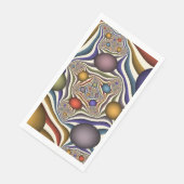 Flying Up, farbenfrohe, moderne, Abstrakte Fraktal Serviette (Ecke)