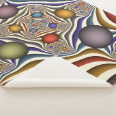 Flying Up, farbenfrohe, moderne, Abstrakte Fraktal Sherpadecke (3/4)