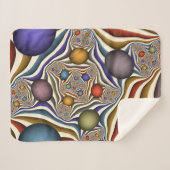 Flying Up, farbenfrohe, moderne, Abstrakte Fraktal Sherpadecke (Vorderseite (Horizontal))