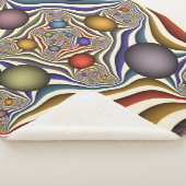 Flying Up, farbenfrohe, moderne, Abstrakte Fraktal Sherpadecke (3/4)