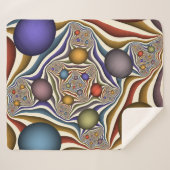 Flying Up, farbenfrohe, moderne, Abstrakte Fraktal Sherpadecke (Vorderseite (Horizontal))