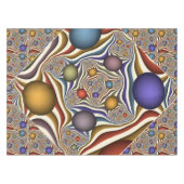 Flying Up, farbenfrohe, moderne, Abstrakte Fraktal Tischdecke (Vorderseite (Horizontal))