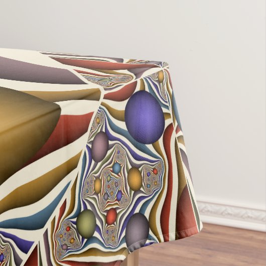 Flying Up, farbenfrohe, moderne, Abstrakte Fraktal Tischdecke (Beispiel)