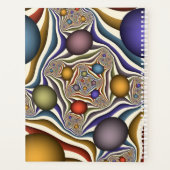 Flying Up, farbenfrohe, moderne Abstrakte Fraktale Planer (Rückseite)