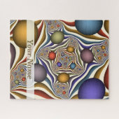 Flying Up, farbenfrohe, moderne Abstrakte Fraktale Puzzle (Horizontal)