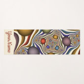 Flying Up, farbenfrohe, moderne Abstrakte Fraktale Yogamatte (Vorderseite (Horizontal))