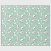 Flying Whale Birthday Party Geschenkpapier (Flach)