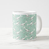 Flying Whale Birthday Party Jumbo-Tasse (Vorderseite Rechts)