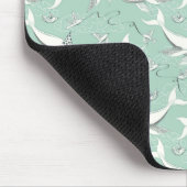 Flying Whale Birthday Party Mousepad (Ecke)