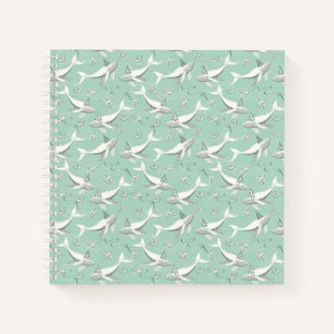 Flying Whale Birthday Party-Muster Notizblock
