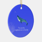 Flying Whale Keramik Ornament (Rechts)