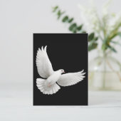 Flying White Dove Postcard Postkarte (Stehend Vorderseite)