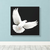 Flying White Dove Wrapped Canvas Leinwanddruck (Insitu (Holzboden))